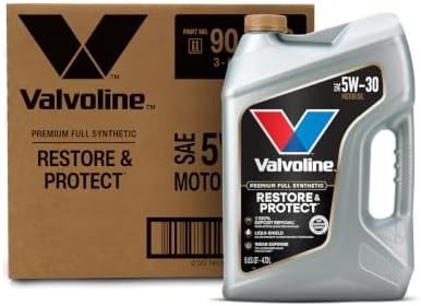 Valvoline Restore & Protect Full Synthetic 5W-30 Motor Oil 5 QT, Case of 3