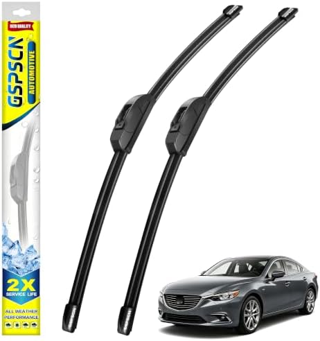 GSPSCN Windshield Wiper Blades for Mazda 6 2009-2017 (Pack of 2)