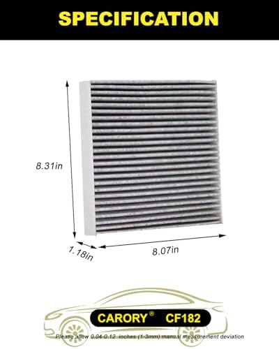 2 Pack Cabin Air Filter w/Activated Carbon for Honda 2017–2025 CR-V, 2016–2025 Civic, 2009–2020 Fit, 2016–2025 HR-V, 2018–2025 Odyssey, 2010–2022 Insight, 2019–2025 RDX, and More, CF182-2PK