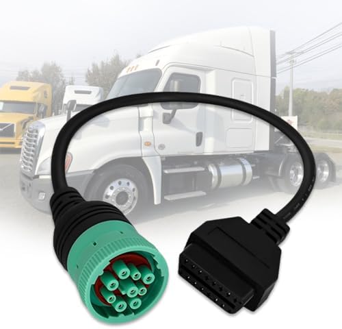 9 Pin to 16 Pin OBD2 Adapter Cable for Heavy Duty Trucks