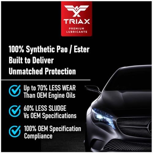 TRIAX Euro VX 5W-30 Full Synthetic Ester, Compatible with VW 507.00/504.00, VW Audi 502.00, 505.01, BMW LL-04, Porsche C30, ACEA C3, Mercedes 229.51, 229.5, 229.31 (5 Gallon)