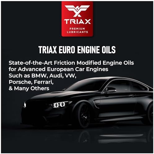 TRIAX Euro LX 5W-40 Full Syn Engine Oil - Compatible with BMW LL01, MB 229.5, 226.5, Audi/VW 502.00, 505.00, MS-12991, Porsche A40 (5 Quart - 3 Pack)