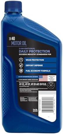 Valvoline Daily Protection SAE 40 Conventional Motor Oil 1 QT, Case of 6
