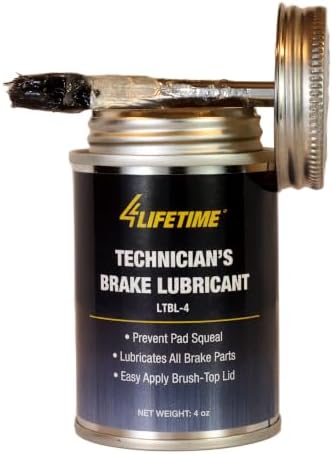 4LIFETIMELINES Technician's Grade Brake Lubricant - Rust and Corrosion Protection - Silences Squeaks - Mess-Free Application with Brush Top Can - 4 oz