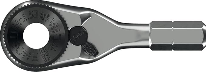 Wera Tools 05003662001 8011 Zyklop Mini 4 Bit ratchet, 1/4", 1/4" x 50 mm