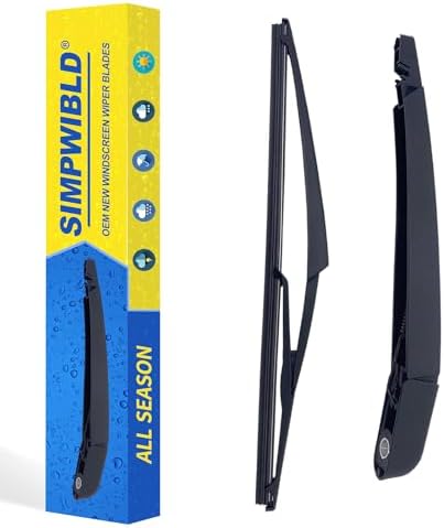 SIMPWIBLD Replacement for Nissan Qashqai 2008-2013/Mercedes-Benz ML350 2007-2015/Nissan Juke 2011-2016 Rear Windshield Wiper Blade Arm Set, Easy to Install (set of 2)