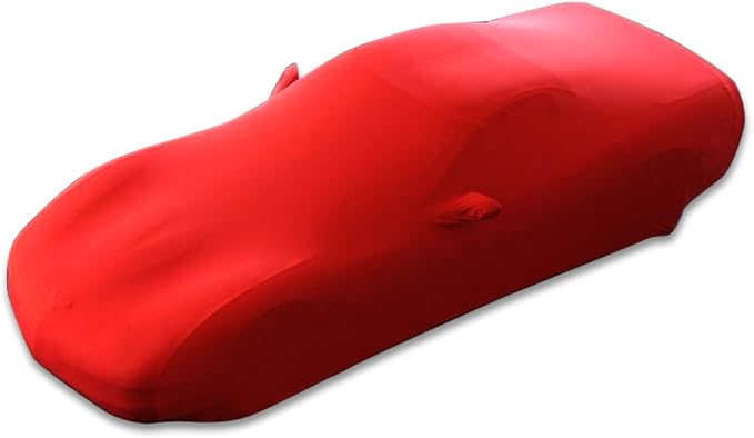 C5 Corvette Indoor Car Cover - Custom Fit Ultraguard Stretch Satin - The Ultimate High End Fit with Storage Bag for 1997-2004 C5, Z06, Convertible, Hardtop Corvettes (Red)