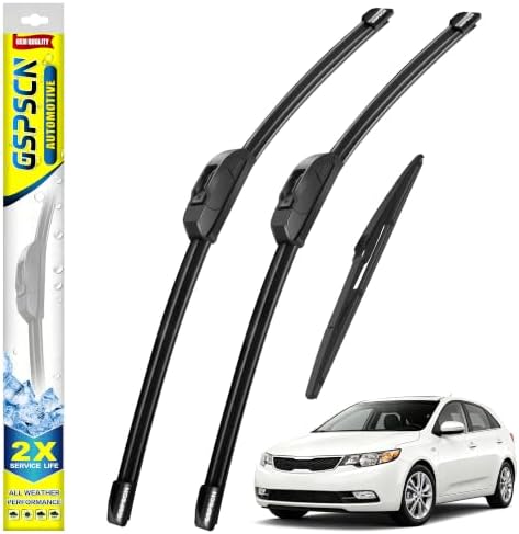 GSPSCN Windshield Wiper Blades for Kia Forte5 Forte 2010-2013 (Pack of 3)