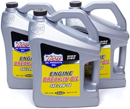 Lucas Oil 10636 SAE 20W-50 Racing Engine Break-in Oil - 5 Quart