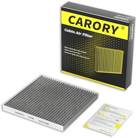 CARORY Cabin Air Filter w/Activated Carbon for 2012-2017 Hyundai Accent, 2005-2015 Tucson, 2012-2017 Veloster, 2010-2013 Kia Forte, 2006-2017 Rio, 2005-2016 Sportage, and more, CF709