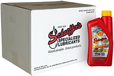 Schaeffer Manufacturing Co. 0191-012 Micron Moly Racing Engine Oil 20W-50, 1-Quart Bottle (Pack of 12)