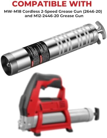 Grease Gun Replacement Tube is Compatible with Mil.Waukee.2646-20 2-SPD, 2446-21XC, 2446-20, Precision fit Threading, High-Density Iron Pipe, No Deformation, No Leakage