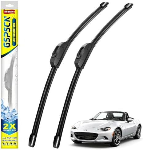 GSPSCN Windshield Wiper Blades for Mazda MX5 MX-5 Miata 2006-2015 (2 Pack)