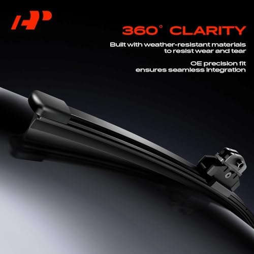 A-Premium 21"+19"+13" Windshield Wiper Blades with Wear Indicator & Towel