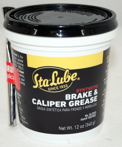 CRC SL3303 - Sta-Lube Synthetic Brake and Caliper Grease 12 oz Tub with Brush (12 Pack of 12 oz Tubs)