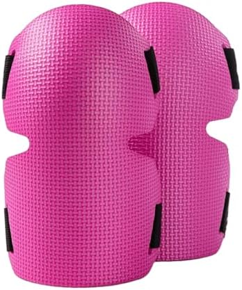 SUJAYU 2 Pack Gardening Knee Pads for Women, Soft Foam Knee Pads for Men Construction, Work Knee Pad for Women Men, Rodilleras Para Roofing Rodilleras Para Trabajo (Rose Red)