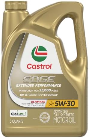 Castrol EDGE Extended Performance 5W-30 Advanced Full Syn Motor Oil, 5 Qt