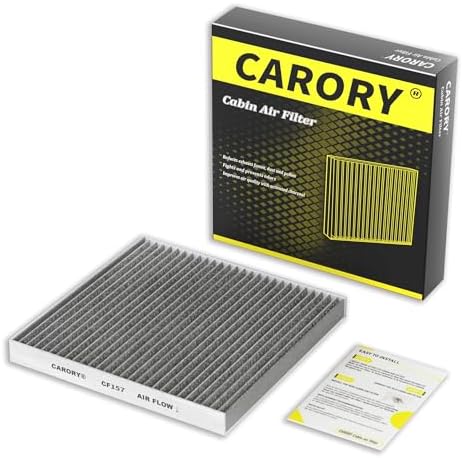 CARORY Cabin Air Filter w/Activated Carbon for Toyota Camry, Corolla, RAV4, Prius, Highlander, Sienna, Venza, Crown, Lexus ES350, ES300h, NX250, RX350, RX450, Subaru Outback, Mazda CX9 and More, CF157