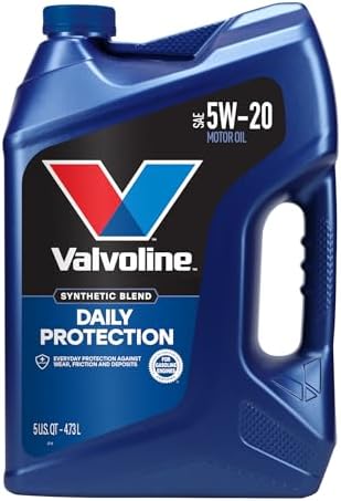 Valvoline Daily Protection SAE 5W-20 Synthetic Blend Motor Oil 5 QT, Case of 3
