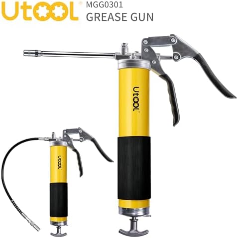 UTOOL 8000 PSI Heavy Duty Pistol Grip Grease Gun Kit, 14 oz Capacity