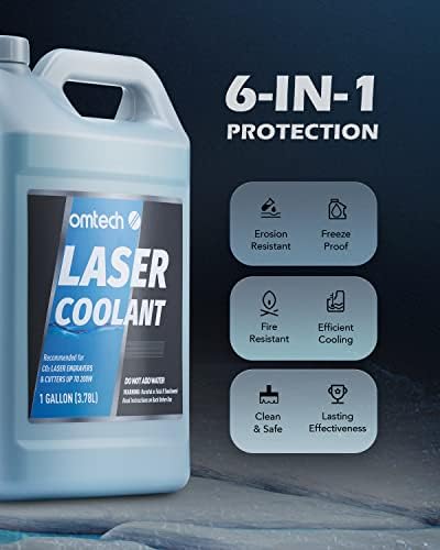 OMTech 3 x 1 gal Non-Conductive CO2 Laser Coolant, Prediluted