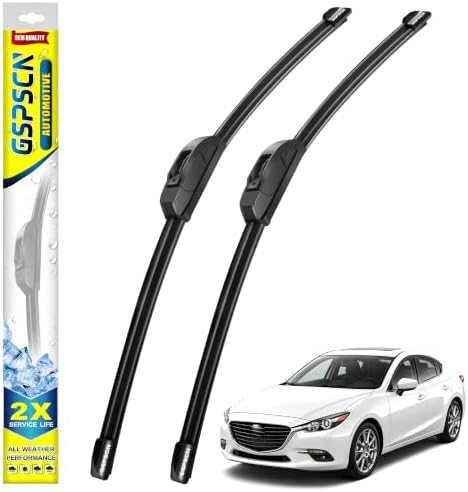GSPSCN Windshield Wiper Blades for Mazda 3/3 Sport 2014-2018 (Pack of 2)