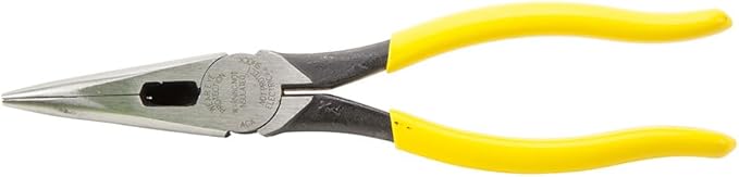 Klein Tools D203-8 Needle Nose Pliers, Long Nose Side Cutters, Alligator Pliers with Extended Handles, 8-Inch