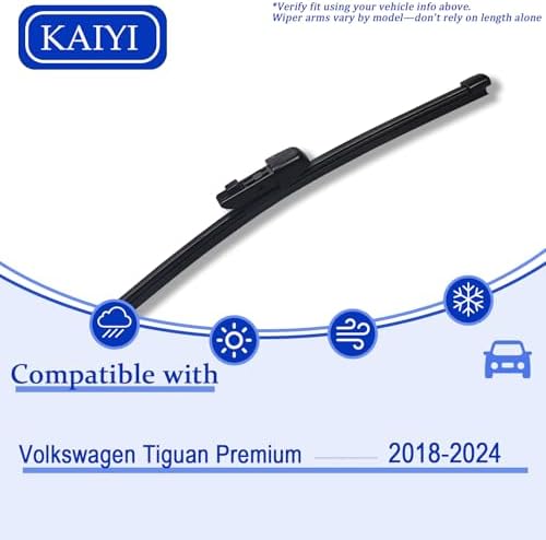 KAIYI 15" Rear Wiper Blade Compatible with Volkswagen Tiguan 2018-2024