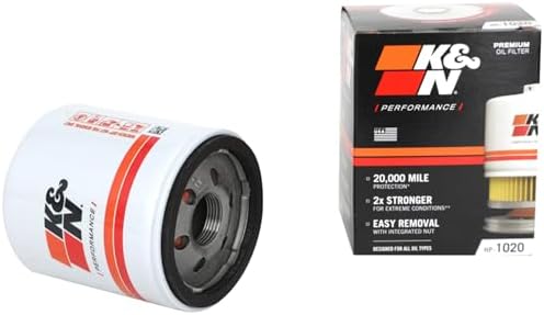 K&N Oil Filter: 20,000 Mile Engine Protection with Wrench Off Nut, HP-1020