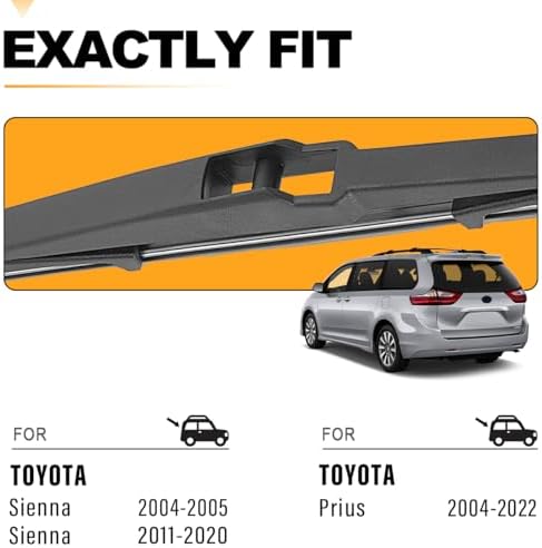 AUTOBOO 16" Rear Wiper Blade Replacement for Toyota Prius 2004–2022 Sienna