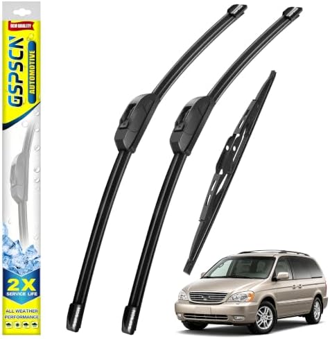 GSPSCN Windshield Wiper Blades for Kia Sedona 2002-2005 (Pack of 3)
