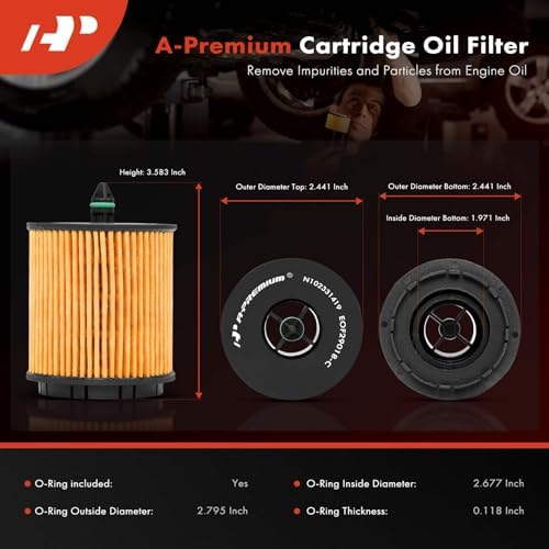 A-Premium 10K Miles Protection Oil Filter Compatible with Chevrolet, Saturn
