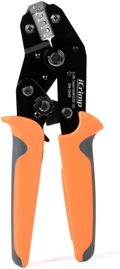 iCrimp SN-2549 Ratchet Crimpier 0.08-1.0 mm ² 18-28AWG for PH2.0/XH2.54/2.54/2.8/3.0/3.96/4.8/KF2510/JST Terminal
