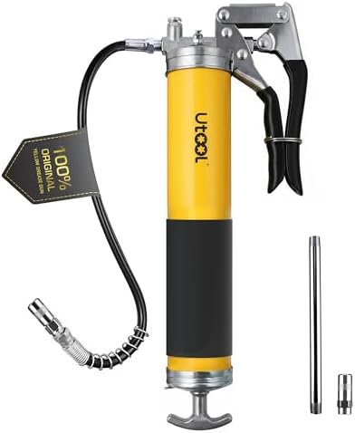 UTOOL 8000 PSI Heavy Duty Pistol Grip Grease Gun Kit, 14 oz Capacity