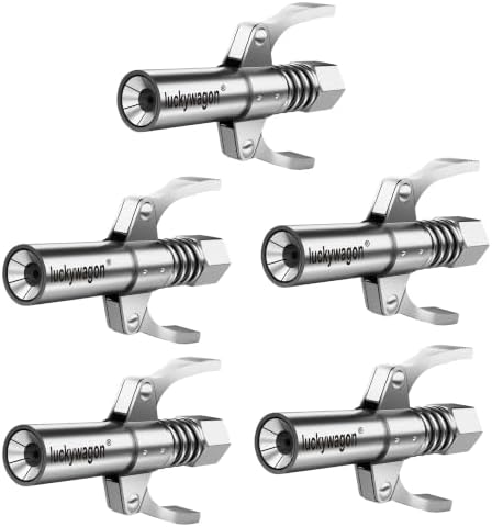 Pro Grease Gun Coupler Set, Grease Gun Tips, 12,000 PSI, 5-Pack