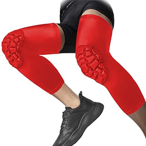 SZKANI Knee Pads Compression Leg Sleeve Knee Sleeve for All Sports Wrestling Protector Gear, 1 Pair of Knee Paded