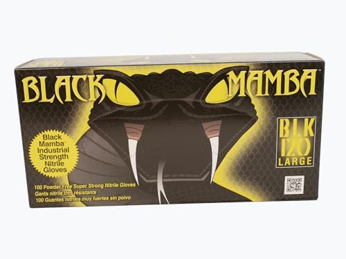 Black Mamba Super Strong Nitrile 100 Glove BOX (LARGE)