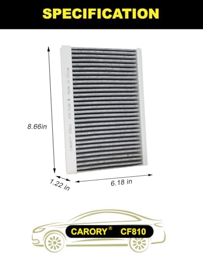 CARORY Cabin Air Filter w/Activated Carbon for Jeep Compass (2017-2026), Renegade (2015-2024), Fiat 500X (2016-2023), 500L (2014-2020), Dodge Hornet (2023-2025), OE# 68267921AA, CF11810, CF810