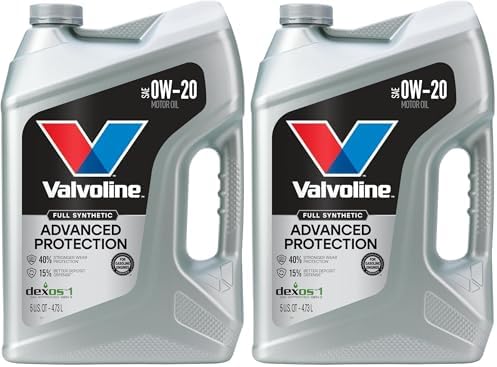 Valvoline Full Synthetic Motor Oil, 0W-20 | 5 QT | Pack of 2 | Advanced