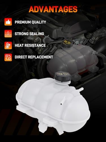 Engine Radiator Coolant Reservoir Expansion Tank with Cap