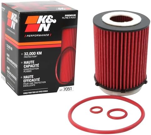 K&N Oil Filter: 20,000 Mile Engine Protection, High Efficiency, HP-7051