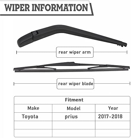 Rear Wiper Arm Blade for Toyota Prius 2017-2022,Prius AWD-e 2019-2021