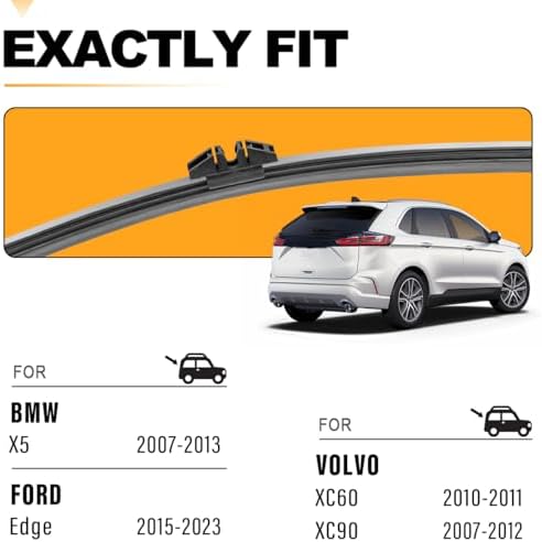 AUTOBOO 15" Rear Wiper Blade Replacement for Ford Edge Volvo XC90 BMW X5