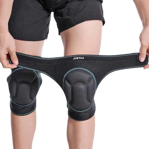 Men/Women Adult Knee Pads, Adjustable for Crawling Work, Blue Edge M 1 Pair