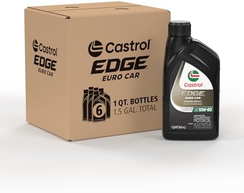 Castrol EDGE Euro 10W-60 Advanced Full Synthetic Motor Oil, 1 Qt, 6 Pack