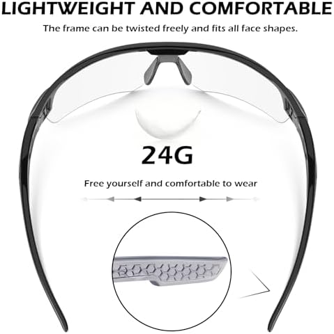 OXG 12 Pack Safety Glasses for Men Women, ANSI Z87.1 Safety Goggles Impact Resistant Protective Eyewear for Work, Outdoor