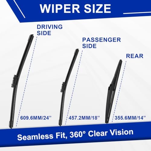 KAIYI 3 Windshield wipers Compatible with Mazda CX-5 2017-2025