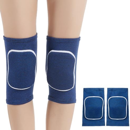SUJAYU Knee Pads for Women Men, Dance Knee Pads Wrestling Knee Pads Basketball Knee Pads Volleyball Knee Pads for Women, Knee Protector Soft Knee Pads for Work (Blue, Medium)