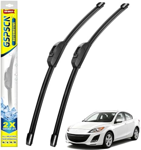 GSPSCN Windshield Wiper Blades for Mazda 3/3 Sport 2010-2013 (Pack of 2)