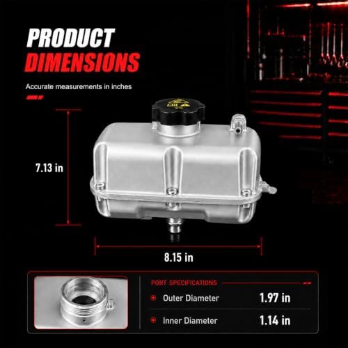 One-Piece Cast Aluminum Coolant Reservoir Expansion Tank for Jeep